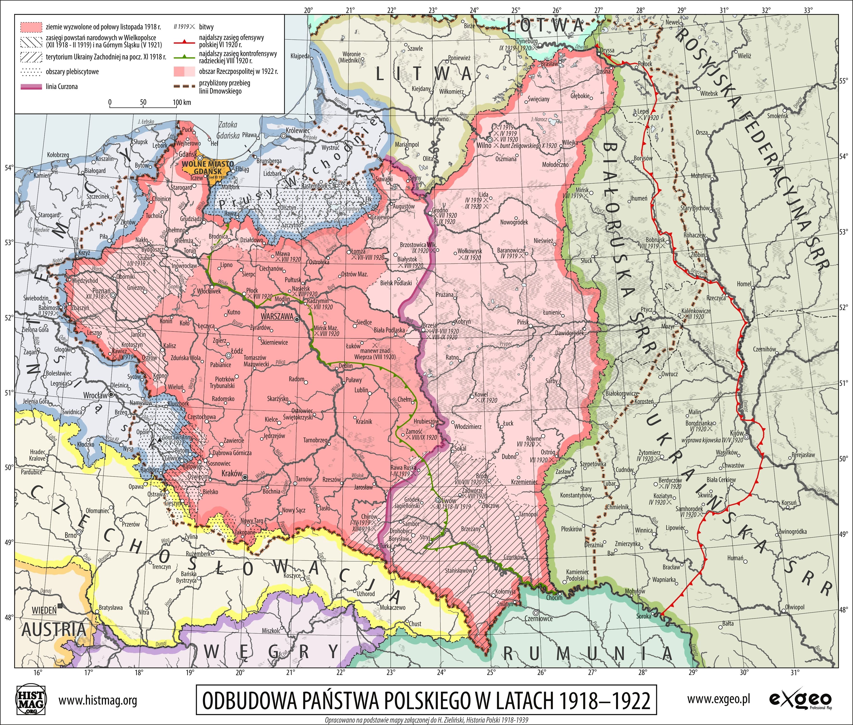 Bitwa Warszawska i jej konsekwencje [MAPA] | Portal historyczny Histmag.org  - historia dla każdego!